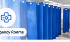 Blue curtains application