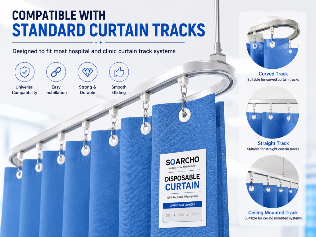 Compatible with Standard Curtain Tracks