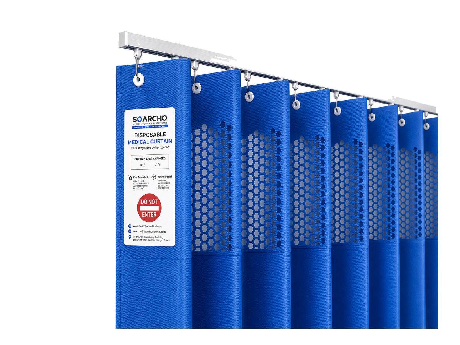 SOARCHO blue disposable medical curtains